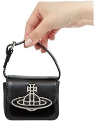 Vivienne Westwood Linda Foldover Top Tote Bag in Black | Lyst