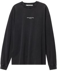 Alexander Wang - Mock-Neck Logo Sweatshirt - Lyst