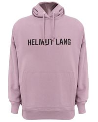 Helmut Lang - Logo-Print Cotton Hoodie - Lyst