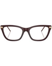 Emporio Armani - Cat-Eye Frame Glasses - Lyst