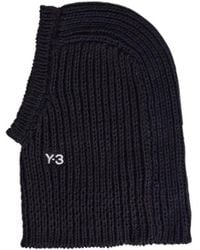 Y-3 - Logo Embroidered Knitted Hood - Lyst