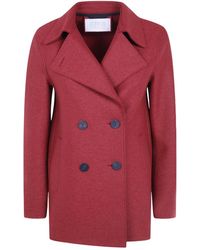 Harris Wharf London - Double-Breasted Cropped Coat - Lyst