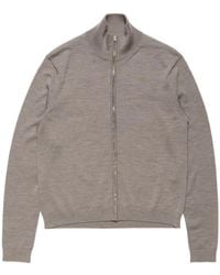 Acne Studios - Zip-Up Bow Logo Cardigan - Lyst