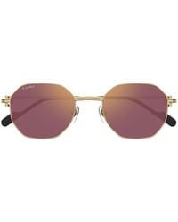 Cartier - Hexagonal Frame Sunglasses - Lyst