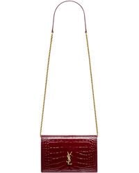Saint Laurent - Cassandre Envelope Chain Wallet - Lyst