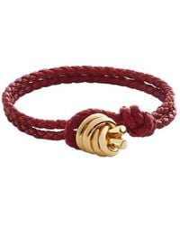 Bottega Veneta - Knot Detailed Braided Bracelet - Lyst