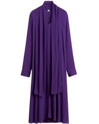 TOTEME - Scarf-Detail Long-Sleeve Midi Dress - Lyst