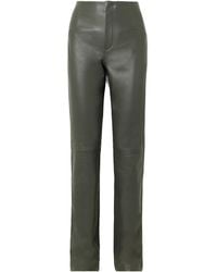 Frankie Shop - Ziggy Darted Leather Straight-Leg Pants - Lyst