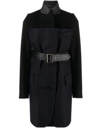 Sacai - Belted Panelled Jacket - Lyst