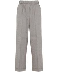 Peserico - Striped Straight-Leg Pants - Lyst