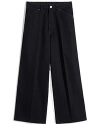 Lemaire - Logo-Patch Wide-Leg Jeans - Lyst