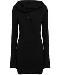 The Attico - Virgin Wool Blend Buttoned Mini Dress - Lyst