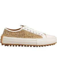 Tod's - Lace-Up Tweed Sneakers - Lyst