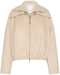Sportmax - Pure Wool Bomber Jacket With Removable Bib - Lyst