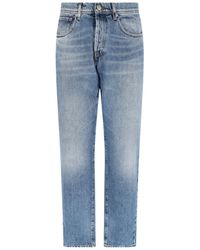 Incotex - Logo Patch Straight Leg Jeans - Lyst