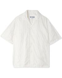 Sunnei - Short-Sleeved Regular Fit Satin Shirt - Lyst