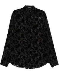 Ann Demeulemeester - Floral-Devoré Shirt - Lyst