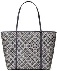 Tory Burch - T Monogram Zipped Tote Bag - Lyst