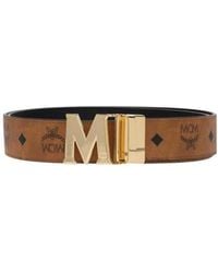 MCM - Claus M Monogram Printed Reversible Belt - Lyst