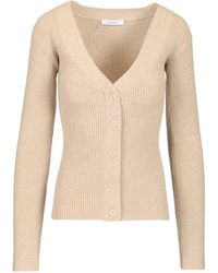 Max Mara - Mxmgioiosa V-Neck Ribbed Cardigan - Lyst