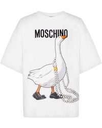 Moschino - Goose Organic Cotton Jersey T-Shirt - Lyst