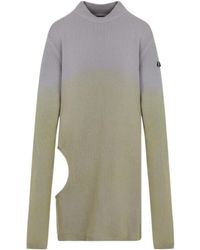 Moncler - Moncler Rick Owens Cut Out Knitted Jumper - Lyst