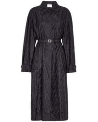 Fendi - Ff Jacquard Fabric Trench Coat - Lyst