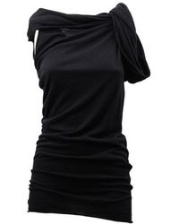 Rick Owens - Draped Asymmetric Top - Lyst