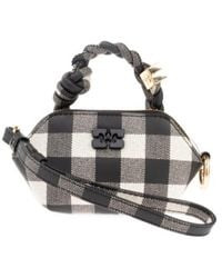 Ganni - Checked Nano Bou Bag - Lyst