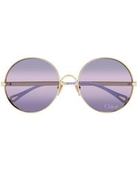 Chloé - Chloé Eyewear Round-Frame Sunglasses - Lyst