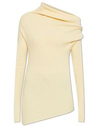 Lisa Yang - Agie Draped Roll-Neck Knitted Top - Lyst
