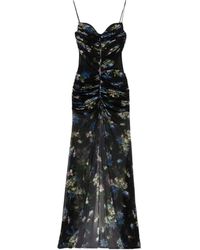 Blumarine - Floral Printed Gathered Maxi Dress - Lyst