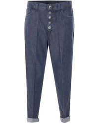 Dondup - Koons Tapered Cuffed Jeans - Lyst