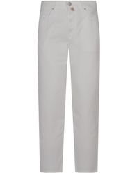 Jacob Cohen - Logo Patch Straight-Leg Pants - Lyst