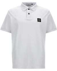 Stone Island - Logo Patch Polo Shirt - Lyst