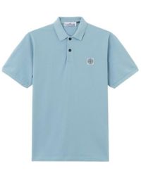 Stone Island - Logo Patch Short-Sleeved Polo Shirt - Lyst