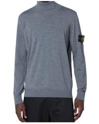 Stone Island - Logo Patch Roll Neck Jumper - Lyst