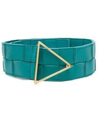 Bottega Veneta - Maxi Intreccio Triangle-Buckle Belt - Lyst