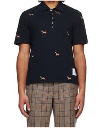 Thom Browne - Lunar New Year Pique Horse Embroidery Polo Shirt - Lyst