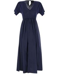 Weekend by Maxmara - Bronzo V-Neck Short-Sleeved Dress - Lyst