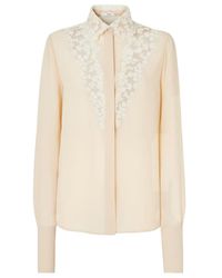 Fendi - Parchment-Colored Georgette Shirt - Lyst