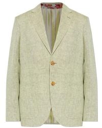 Etro - Single-Breasted Herringbone Patterned Blazer - Lyst