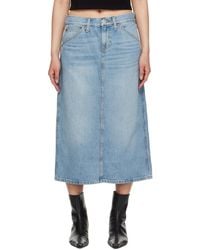 RE/DONE - Buttoned Denim Skirt - Lyst