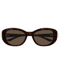 McQueen - Eyewear Oval Frame Sunglasses - Lyst