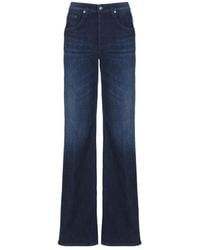 Dondup - Jewel Button Wide-Leg Jeans - Lyst
