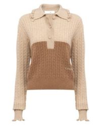 Chloé - Wool And Cashmere Knit Collar Pullover - Lyst