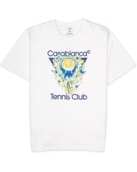 CASABLANCA - Round-Neck Printed T-Shirt - Lyst