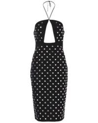 Stella McCartney - Studded Cutout Halterneck Midi Dress - Lyst