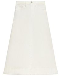 Marni - Denim Flared Midi Skirt - Lyst