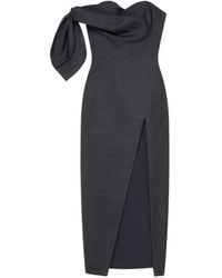 Givenchy - Bow Bustier Midi Dress - Lyst